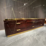 Luxury Light Beige Fabric Reclining Sofa Set with Natural Wood Veneer Armrests & Solid Wood Base